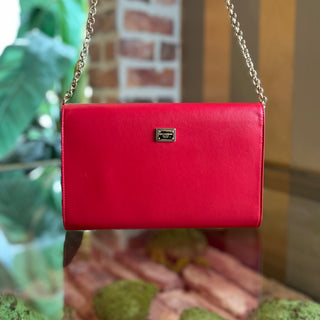 DOLCE & GABBANA L'Amore e Bellezza Red Leather Crossbody Bag