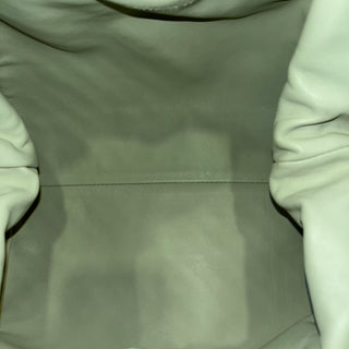 BOTTEGA VENETA The Pouch White Intrecciato Nappa Leather Clutch
