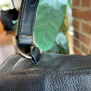 SAINT LAURENT Muse Black Leather Tote Bag