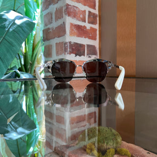 DIOR I206J Gold Toned Metal Top Cat Eye Sunglasses