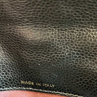 CHANEL Classic Flap Black Quilted Caviar Leather Wallet