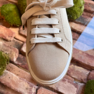 PRADA Beige Canvas Gabardine Espadrilles Sneakers SZ 39 (US 9)