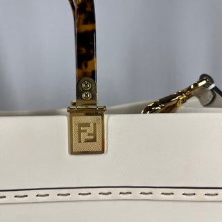 FENDI Sunshine Medium White Ice Shopper Tote