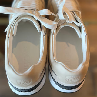 VERSACE Vitello Crosta Nylon Sneakers SZ 40