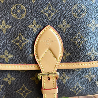 LOUIS VUITTON Diane Brown Monogram Canvas Shoulder Bag