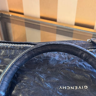 GIVENCHY Pandora Black Crinkled Leather Shoulder Bag