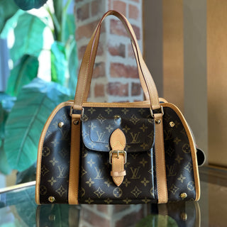 LOUIS VUITTON Sac Baxter Brown Monogram Canvas Dog Carrier