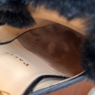 LOUBOUTIN Black Calf Hair Fur Loafers SZ 38.5 (US 8.5)