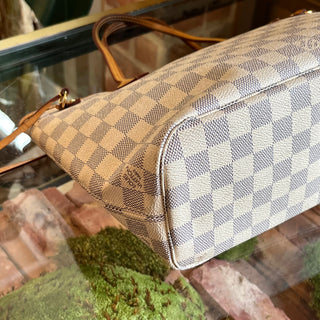 LOUIS VUITTON Neverfull PM Damier Azur Canvas Tote Bag