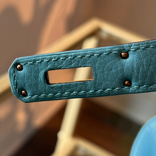 HERMES Bleu Paon Togo Birkin 30