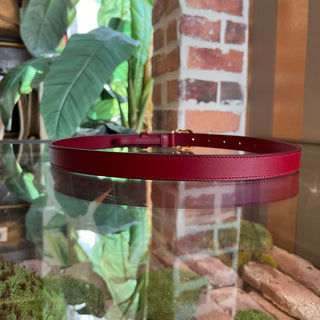 GUCCI Marmont Mini Red Leather Thin Belt 75/30(2US)