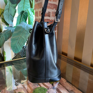 LOUIS VUITTON Noé Black Epi Leather Bucket Bag