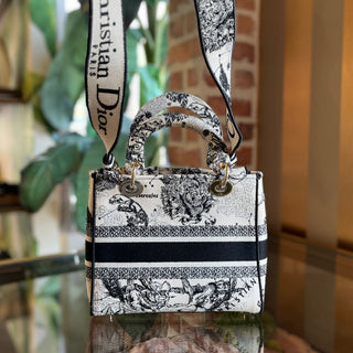 DIOR Lady Dior Medium Dior Zodiac Embroidery Tote
