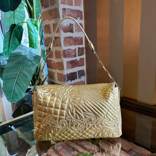 VERSACE Gold Barocco Meda bag