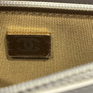CHANEL Pearl Crush White Calfskin Wallet on Chain Crossbody Bag