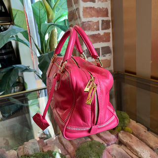 LOEWE Amazona 28 Pink Calfskin Satchel Bag