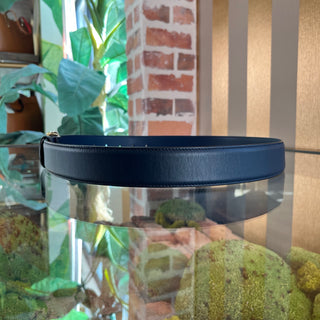 GUCCI Interlocking G Navy Blue Leather Belt SZ95/38(10US)