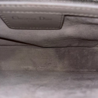 DIOR Jolie Small Gray Tweed Flap Top Handle Bag