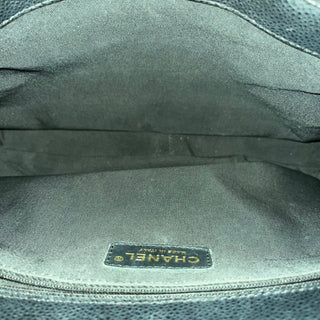 CHANEL GST Grand Shopper Black Caviar Leather Quilted Tote