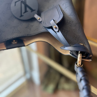 LOUIS VUITTON Blue Monogram Carmel Shoulder Bag