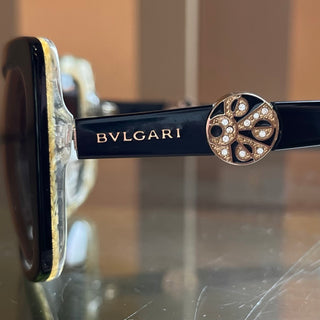 BVLAGRI 8146-B 5325/11 Black Acetate Square Sunglasses