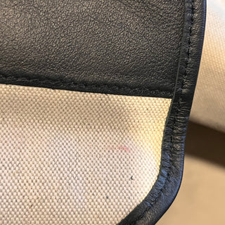 GOYARD Saint Louis PM Black Goyardine Canvas Chevroches Calfskin Tote