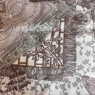 HERMES Cavaliers Du Caucase Silk Scarf