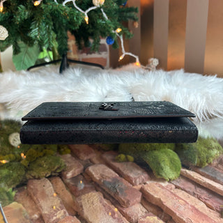 SAINT LAURENT Snake Effect Monogram Kate Wallet on Chain