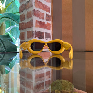 LOEWE LW40099I Yellow Acetate Geometrical Sunglasses