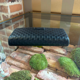 GUCCI Black Microguccissima Continental Wallet