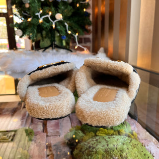 GUCCI Ariel Shearling Slip On Loafers SZ40.5(10.5US)