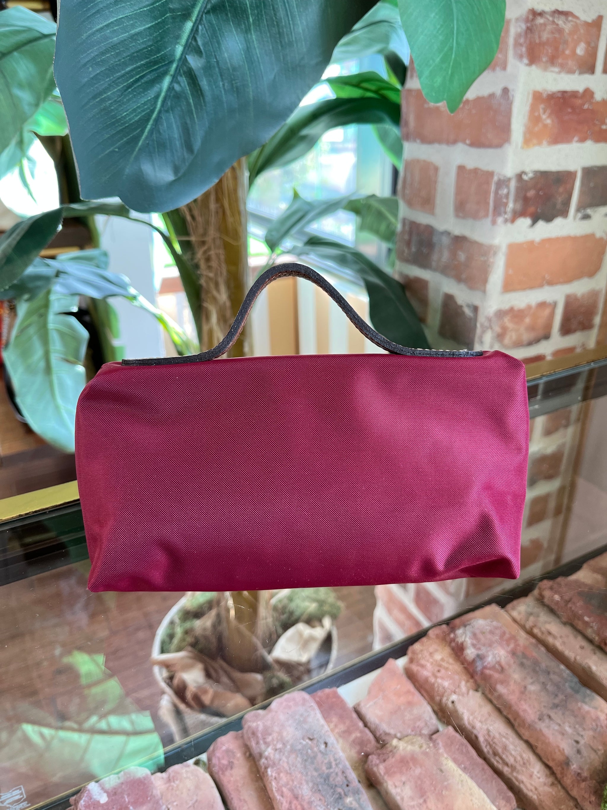 LONGCHAMP Red Nylon Le Pliage Cosmetic Pouch - The Purse Ladies