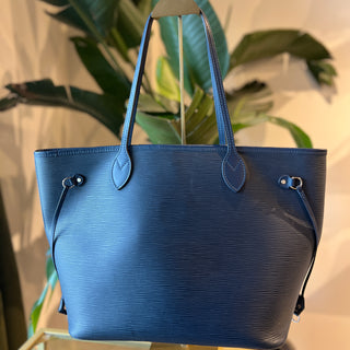 LOUIS VUITTON Navy Epi Leather Neverfull MM