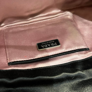 PRADA Black Raso Silk Clutch