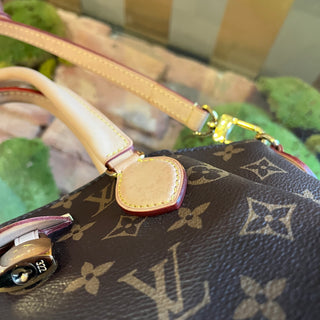 LOUIS VUITTON Rivoli PM Brown Monogram Canvas Top Handle Bag