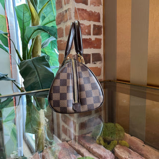 LOUIS VUITTON Ribera Mini Damier Ebene Canvas Top Handle Bag