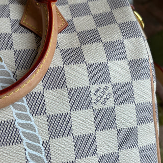 LOUIS VUITTON Speedy Bandoulière 25 Damier Azur Nautical Canvas Satchel