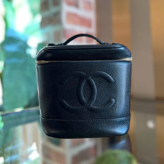 CHANEL Timeless CC Black Caviar Vanity Cosmetic Case