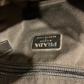 PRADA Flat Double Sided Black Nylon Crossbody Bag