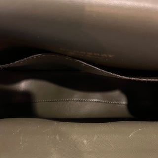 BURBERRY Bridle Square Large Navy Leather Shoulder Bag