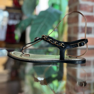 CHANEL Scarab Thong T-Strap Sandals SZ39(9US)