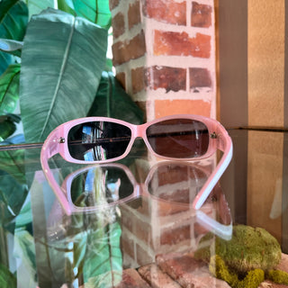 DOLCE&GABBANA D&G3009 White Pink Acetate Rectangle Wrap Around Sunglasses