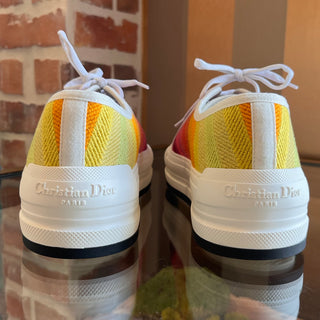 Dior Walk'N'Dior Low Top Multicolor Cotton Sneakers CL SZ 38 (US 8)