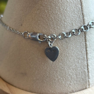 DIOR Vintage Charm Silver Hearts Bracelet