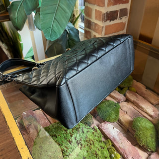 CHANEL GST Grand Shopper Black Caviar Leather Quilted Tote