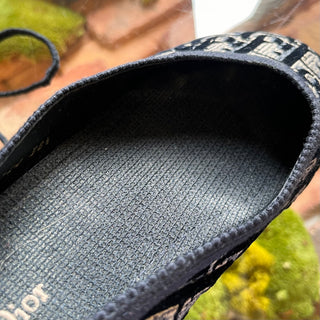 DIOR Poeme Velvet Oblique Laced Ballerina Flats SZ 38.5 (US 8.5)
