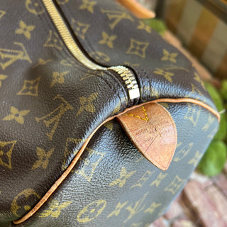LOUIS VUITTON Keepall 55 Brown Monogram Canvas Vintage Duffel