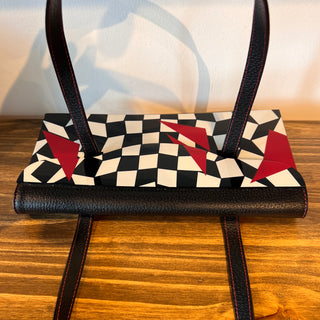 FENDI Pigskin Plexiglass Geometric Shoulder Bag