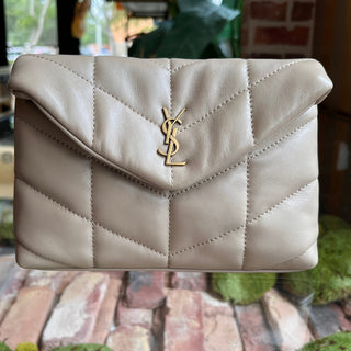 SAINT LAURENT LouLou Pouch Beige