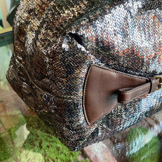 JIMMY CHOO Multicolor Sequin Python Hobo